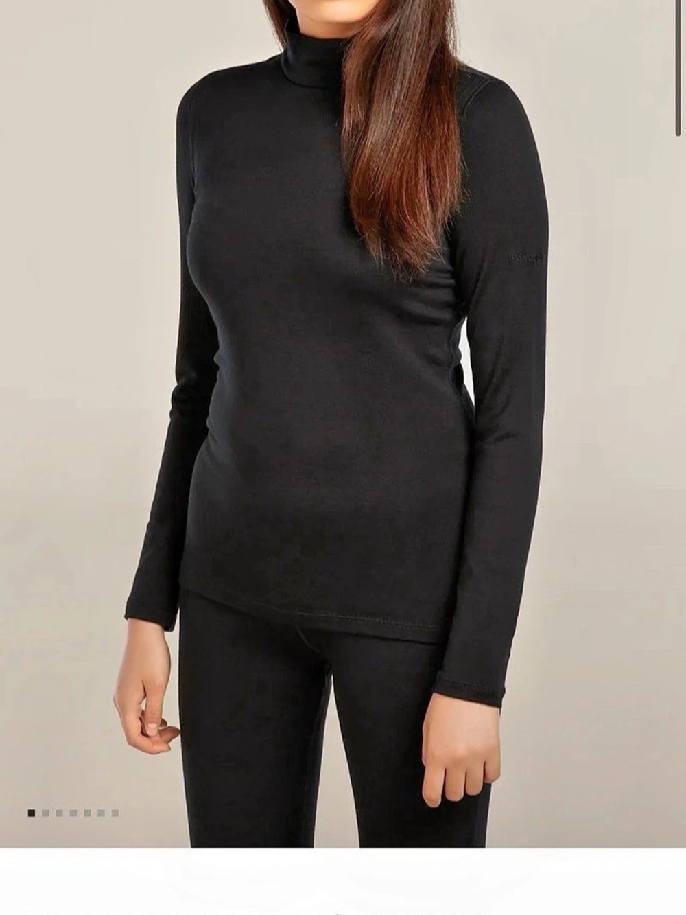 Icebreaker Merino 260 Oasis Long Sleeve Crewe Merino Long Sleeve Black Size L